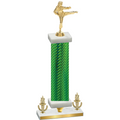 Premium Single Green Carbon Fiber Victory Karate Trophy