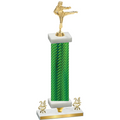 Premium Single Green Carbon Fiber Year Karate Trophy
