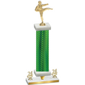 Premium Single Green Carbon Fiber Year Karate Trophy