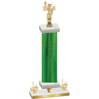 Premium Single Green Carbon Fiber First Place Academics Trophy
