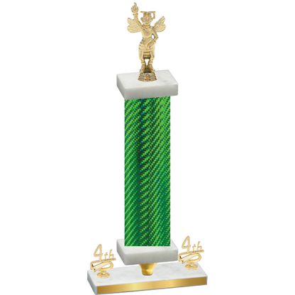 Premium Single Green Carbon Fiber Fourth Place Academics Trophy