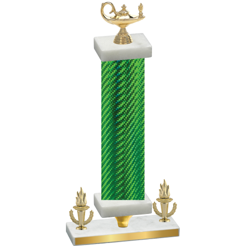 Premium Single Green Carbon Fiber Victory Academics Trophy