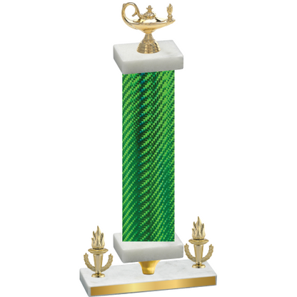 Premium Single Green Carbon Fiber Victory Academics Trophy