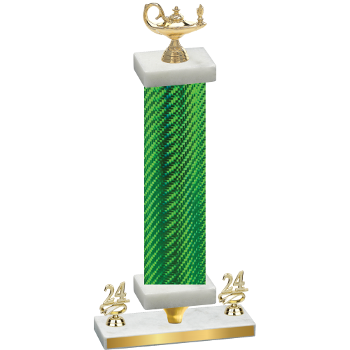 Premium Single Green Carbon Fiber Year Academics Trophy