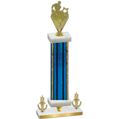 Premium Single Blue Glacier Victory Rugby Trophy