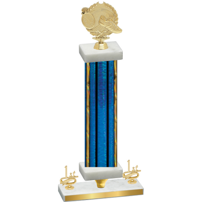 Premium Single Blue Glacier First Place Running Trophy