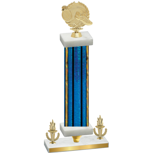 Premium Single Blue Glacier Victory Running Trophy