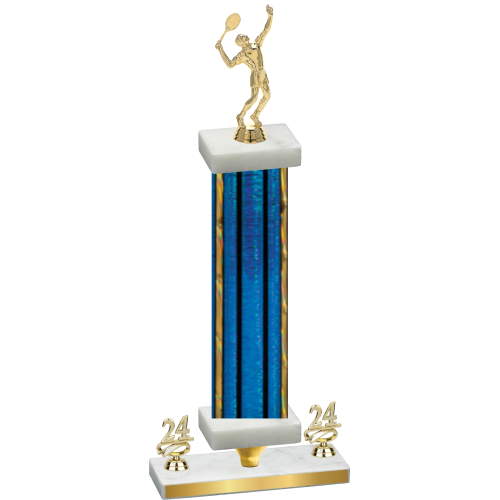 Premium Single Blue Glacier Year Tennis Trophy