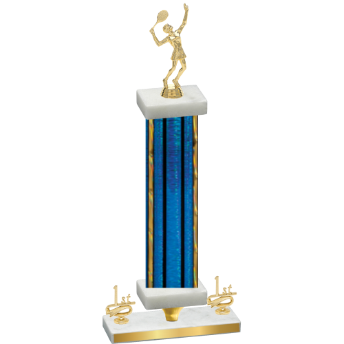 Premium Single Blue Glacier First Place Tennis Trophy