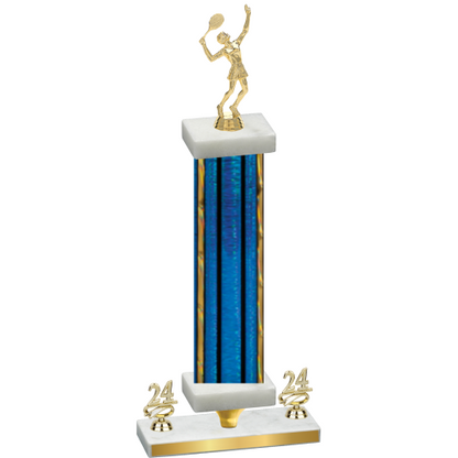 Premium Single Blue Glacier Year Tennis Trophy