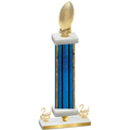 Premium Single Blue Glacier Second Place Football Trophy
