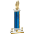 Premium Single Blue Glacier Year Football Trophy