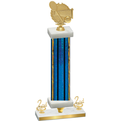 Premium Single Blue Glacier Second Place Tennis Trophy