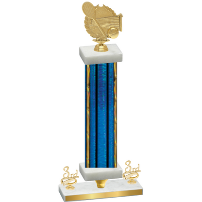 Premium Single Blue Glacier Third Place Tennis Trophy