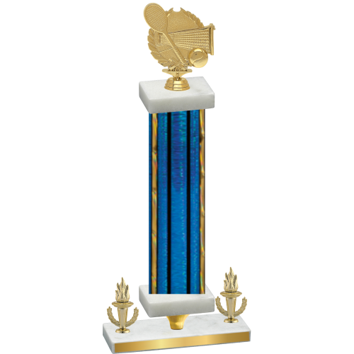 Premium Single Blue Glacier Victory Tennis Trophy