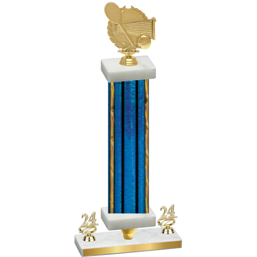 Premium Single Blue Glacier Year Tennis Trophy
