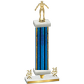 Premium Single Blue Glacier Year Wrestling Trophy