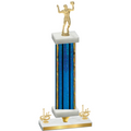 Premium Single Blue Glacier First Place Volleyball Trophy