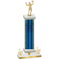 Premium Single Blue Glacier Third Place Volleyball Trophy