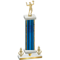 Premium Single Blue Glacier Victory Volleyball Trophy