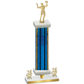 Premium Single Blue Glacier Year Volleyball Trophy