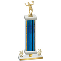 Premium Single Blue Glacier Year Volleyball Trophy