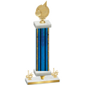 Premium Single Blue Glacier First Place Volleyball Trophy