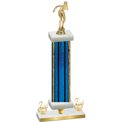 Premium Single Blue Glacier Second Place Tennis Trophy