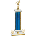 Premium Single Blue Glacier Third Place Tennis Trophy