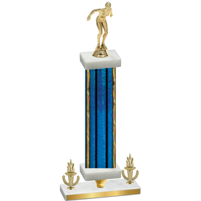 Premium Single Blue Glacier Victory Tennis Trophy
