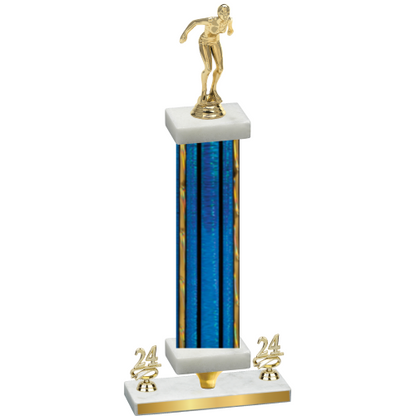 Premium Single Blue Glacier Year Tennis Trophy