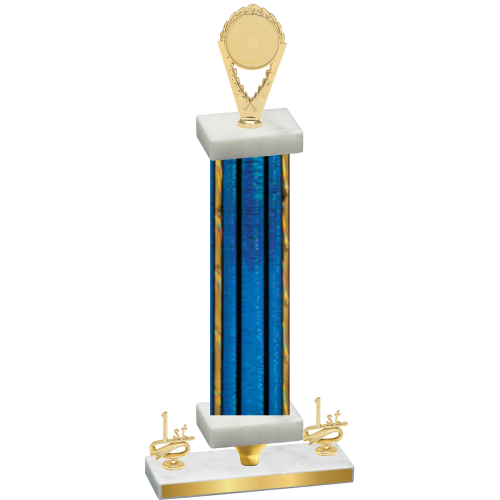 Premium Single Blue Glacier First Place Insert Trophy