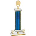 Premium Single Blue Glacier Year Insert Trophy