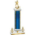 Premium Single Blue Glacier Victory Hockey Trophy
