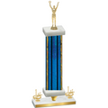 Premium Single Blue Glacier First Place Victory Trophy