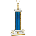 Premium Single Blue Glacier Year Victory Trophy