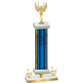 Premium Single Blue Glacier Second Place Victory Trophy