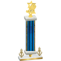 Premium Single Blue Glacier Victory Pickleball Trophy