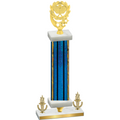 Premium Single Blue Glacier Victory Pickleball Trophy