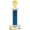 Premium Single Blue Glacier Year Pickleball Trophy