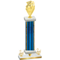 Premium Single Blue Glacier Second Place Pickleball Trophy