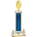 Premium Single Blue Glacier Victory Pickleball Trophy