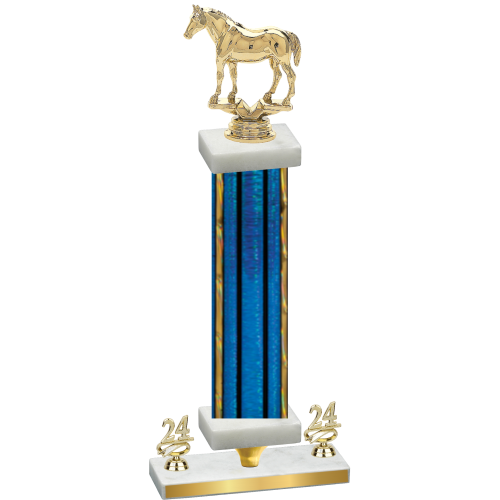 Premium Single Blue Glacier Year Horses Trophy