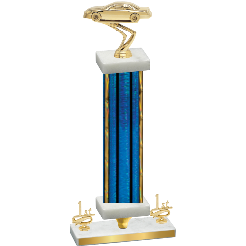 Premium Single Blue Glacier First Place Cars Trophy