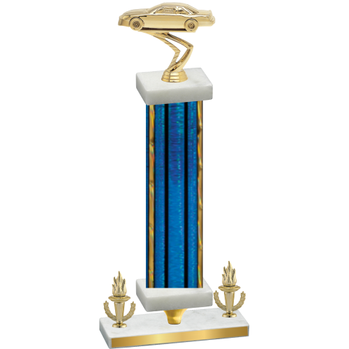 Premium Single Blue Glacier Victory Cars Trophy