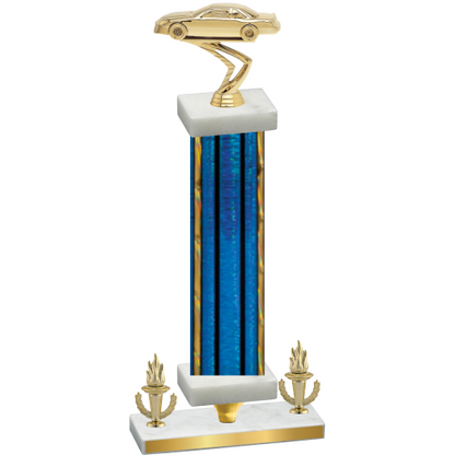 Premium Single Blue Glacier Victory Cars Trophy