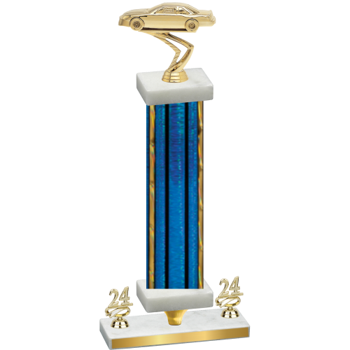 Premium Single Blue Glacier Year Cars Trophy