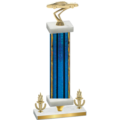 Premium Single Blue Glacier Victory Cars Trophy