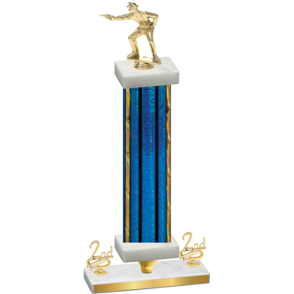 Premium Single Blue Glacier Second Place Shooter Trophy