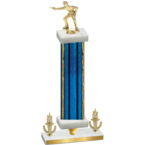 Premium Single Blue Glacier Victory Shooter Trophy
